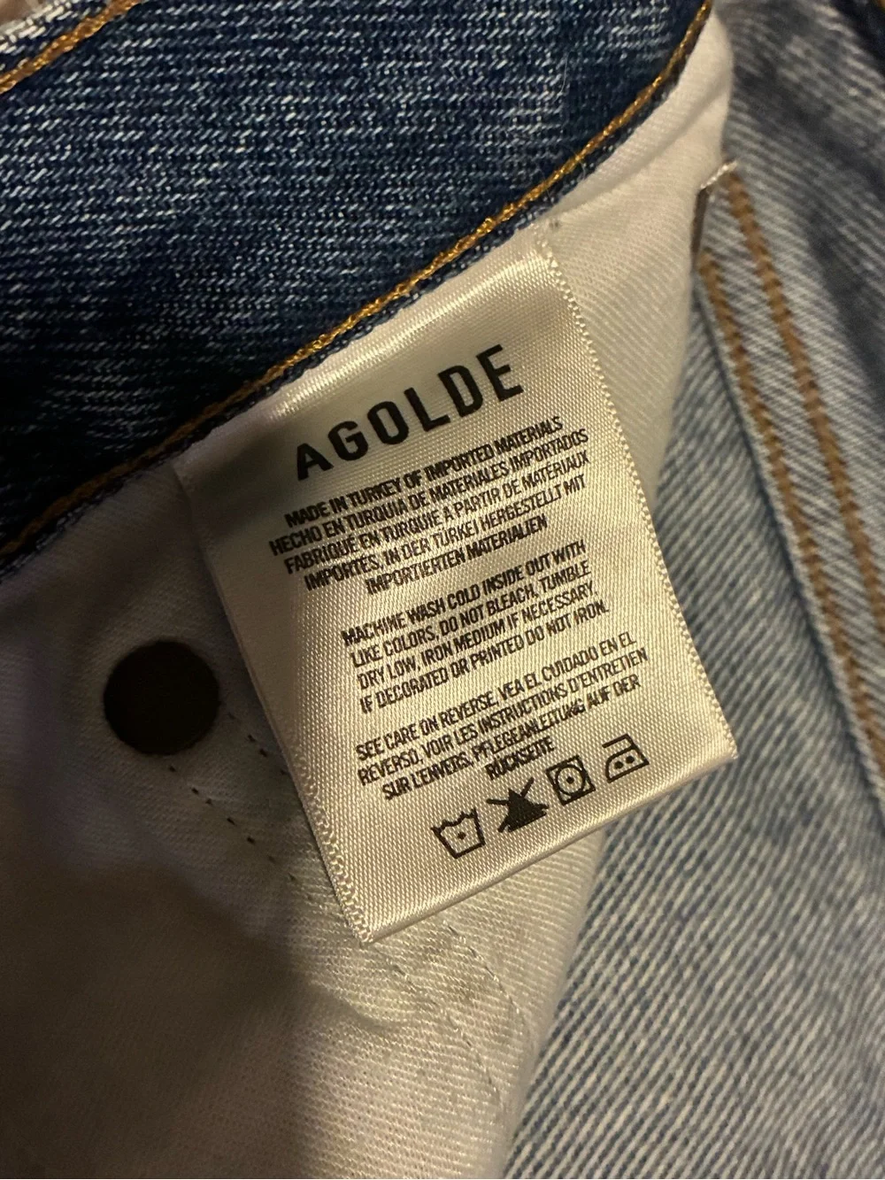 AGOLDE Parker Long Denim Shorts 28